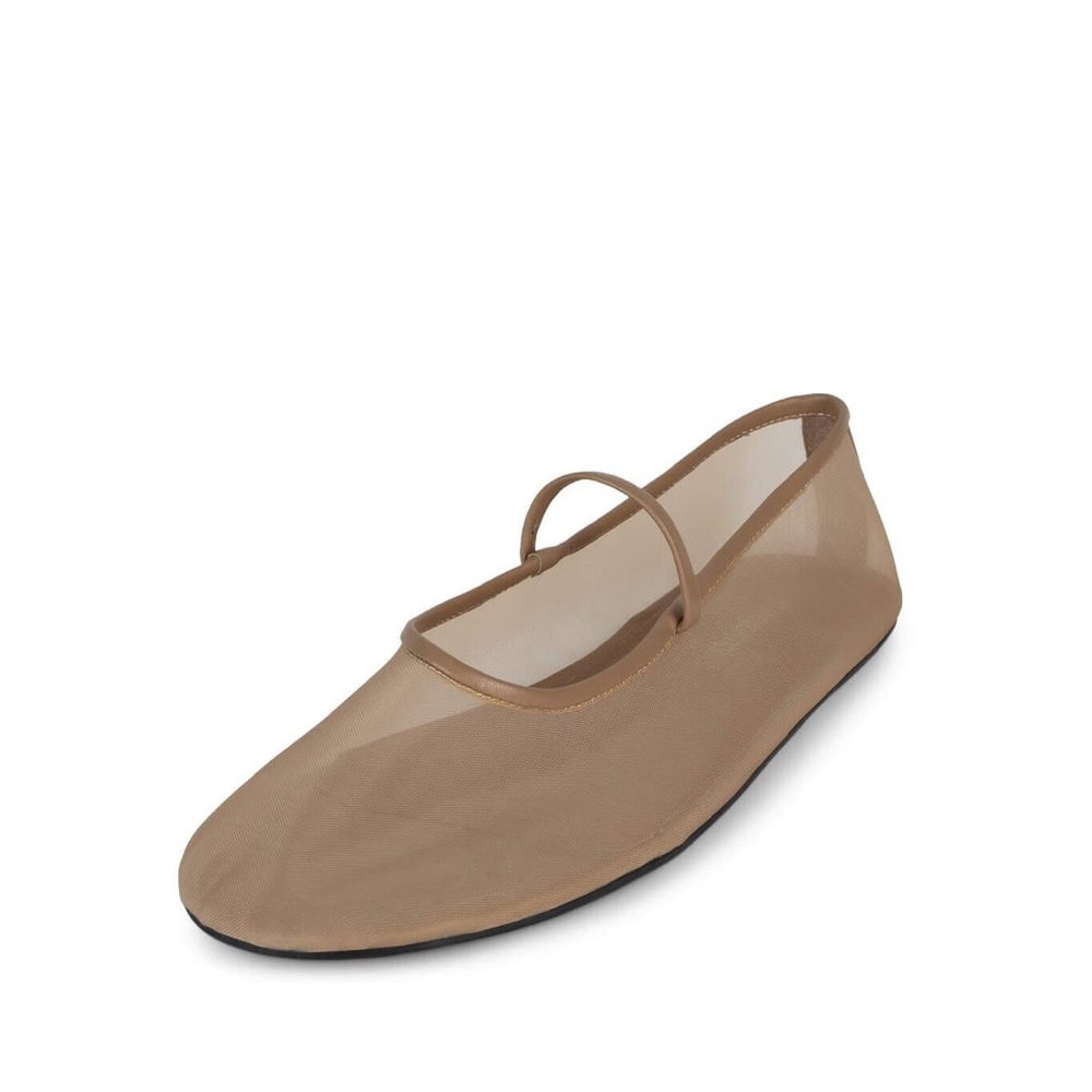 Jeffrey Campbell Tan Mesh Flats